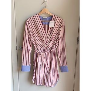 Sandro Long-sleeved striped short dress